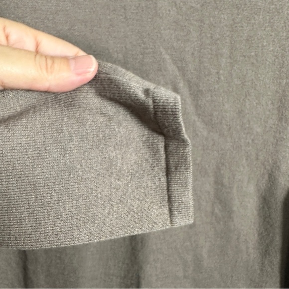 J. Jill v-neck long sleeved knit sweater, sz. M, driftwood color, fall, tunic - Picture 5 of 9